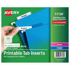 Instead, print pendaflex tab inserts on the office printer using everyday word processing software. Worksaver Tab Inserts Template