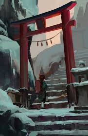 airi on twitter 神社 イラスト 幻想的なイラスト 壁紙 アニメ