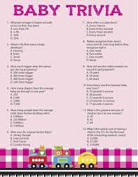 Baby Trivia Baby Shower Games Pink Train Theme Shower Games Coed Baby Shower Game Girl Baby Shower D866 Baby Facts Baby Shower Games Coed Fun Baby Shower Games