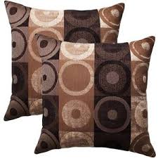Hometrends Circles And Squares Decorative Pillow Brown Set Of 2 Decorative Pillows Floral Decor Pillows Decorative Throw Pillows