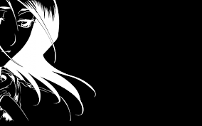 Anime, manga, illustration, fan art, minimalism, monochrome. Bleach Kuchiki Rukia Black Dark Anime Vectors Wallpapers Hd Desktop And Mobile Backgrounds