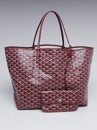 Get the lowest price on your favorite brands at poshmark. Goyard Burgundy Chevron Print Coated Canvas St Louis Gm Tote Bag Yoogi S Closet