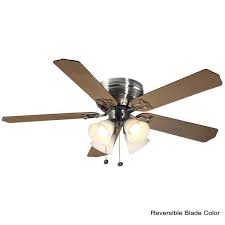 This is unpleasing in several ways. Hampton Bay Carriage House 52 In Led Indoor Brushed Nickel Ceiling Fan With Light Kit 46010 The Home Depot