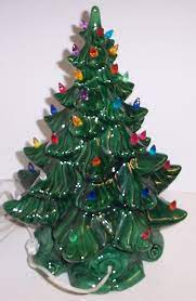 Vintage Lighted Bulbs Ceramic Christmas Tree Atlantic Mold Green Lights Base Vintage Ceramic Christmas Tree Ceramic Christmas Trees Christmas Light Bulbs