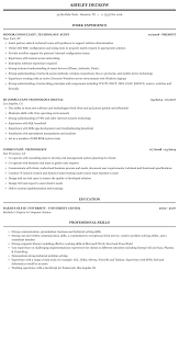 Their resumes showcase such skills as executing and implementing it needs based on clients' preferred platforms; Consultant Technology Resume Sample Mintresume