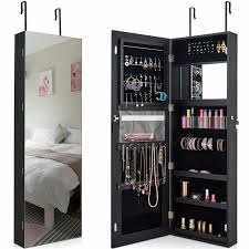 Fits with your bedroom decor. Michele Door And Wall Mounted Jewelry Armoire With Mirror Jewelry Cabinet Wall Mounted Jewelry Armoire Jewelry Mirror