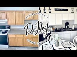 Kitchen Makeover Under 30 Diy Rental Friendly Youtube In 2020 Kitchen Makeover Kitchen Redesign Diy Kitchen