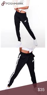 Nike Sportswear Track Pant In Black W White Stripe Sportswear Nike Sportswear Pants