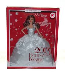 2013 Holiday Barbie Doll Brunette 25th Anniversary W Stand New Nib Mattel Dolls Barbie Barbie Dolls Holiday Barbie Dolls Barbie Dolls For Sale
