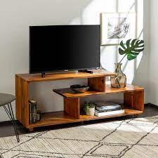 Rustic Modern Solid Wood Tv Stand For Tvs Up To 50 Saracina Home Mobiliario Com Paletes De Madeira Moveis Feito De Pallet Moveis De Paletes