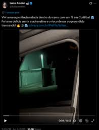 Luiza Ambiel grava pornô com fã dentro de carro: Experiência safada