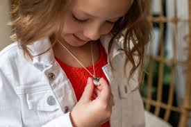 Sapphire Birthstone Locket: Silver Heart Necklace, September Birthday Gift 