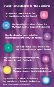 Violet Flame Mantras For The Seven Chakras Chakra Affirmations Energy Healing Spiritual Guidance