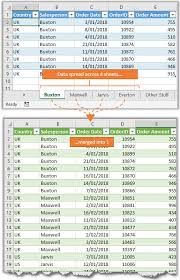 Now i'd like to combine those the values under ic, name in worksheet aa, bb, and cc from file a, b, c into one worksheet in a file. Power Query Consolidate Excel Sheets My Online Training Hub