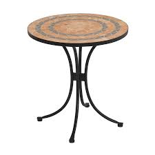 Home Styles Terra Cotta Round Outdoor Bistro Table 27 5 In W X 27 5 In L Lowes Com In 2020 Bistro Table Outdoor Tile Patio Table Bistro Table