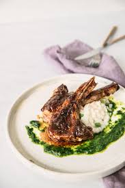 Rose Jam Glazed Lamb Chops With Wild Garlic Pesto Rose Recipes Lamb Chops Wild Garlic Pesto