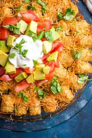 Flavor the ground beef with a packet of taco seasoning. Taco Tater Tot Casserole Neighborfood