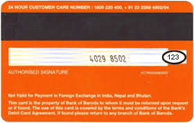 View the below image to know where the cvv number is located in the card. Bank Of Baroda Atm Cvv Number 2021 2022 Eduvark