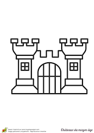 Notre site web est une plateforme qui propose des milliers de dessins en tout genre en noir et blanc à mettre en couleur. Dessin Facile A Colorier D Un Chateau Du Moyen Age