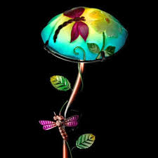 Solar Light Mushroom Garden Stake Dragonfly