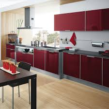 high gloss red uv kitchen cabinet doors