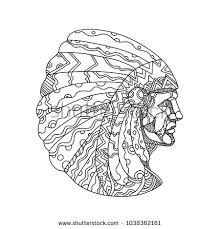 Doodle Art Illustration Of A Native American American Indian Indian Or Indigenous American The Indigenous People Of United S Art Illustration Art Doodle Art
