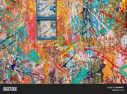 We splatter painted a wall, had a sofar sounds concert at bad racket, recorded some music. Splattered Paint Wall Image Stock Photo 26395910