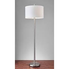 Boulevard Floor Lamp Silver White Adesso Silver Floor Lamp Floor Lamps Living Room Floor Lamp