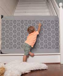Wall To Banister Stair Barriers Fabric Safety Gate Fabric Stair Gate Baby Pet Gates