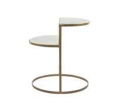 Marla 21 5 Demilune Marble End Table In 2020 Marble End Tables Marble Side Tables End Tables