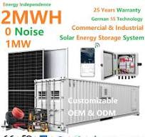 2MWh Energy Storage System With 1MW Solar