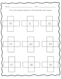 Hundreds Chart Fill In Worksheet Fun And Printable