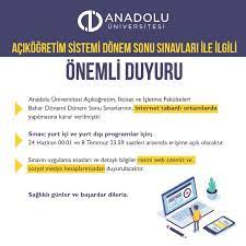 Anadolu üniversitesi bu konuda daha sıkı kopya tedbirleri almak. Anadolu Universitesi Son Dakika Online Sinav Duyurusu Yapti Aof Final Sinavlari Ne Zaman Nasil Yapilacak Egitim Haberleri