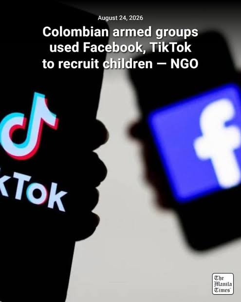 Human Rights Watch says Facebook, TikTok failed to curb Colombian armed groups' child-recruitment content, even 'appeared to promote' some posts