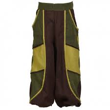 Élastique réglable à la taille et fausse braguette avec bouton. Pantalon Bouffant Enfant