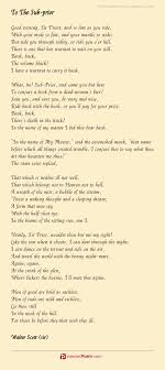 To The Sub Prior Poem By Walter Scott Sir