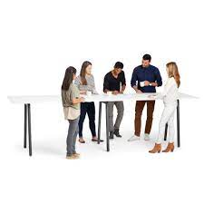 Series A Standing Meeting Table Charcoal Legs Modern Office Furniture Poppin Meeting Table Office Furniture Modern Render People