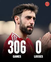 Manchester United have still not lost a home league game when leading at  half-time since 1984.