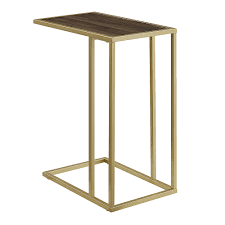 Walker Edison Modern Rectangle End Side Table Dark Walnut Gold Bedroom Night Stands White Side Tables Furniture Companies