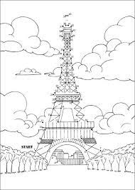 coloriage point a imprimer tour effeil gratuit et colorier eiffel paris reine des glaces