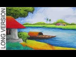 Drawing Of Scenery With Oil Pastel Max Installer Easy soft pastel tutorial for.