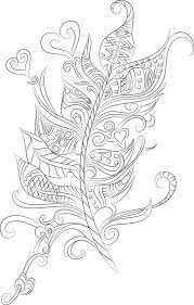 Pin On Feathers Leaves Coloring Pages For Adults