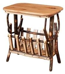 Amish Rounded Corner End Table With Magazine Rack Amish Furniture Magazine Table End Tables