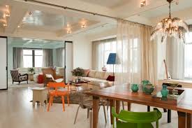 Offene Kuche Mit Vorhang Vom Wohnzimmer Trennen Offene Kuche Wohnzimmer Wohnzimmer Farbe Wohn Esszimmer