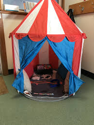 Calm Down Tent With Sensory Rug Inside Calm Down Corner Circus Theme Classroom Sensory Room