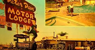 Peter Pan Motor Lodge Vintage Neon Signs Old Photos Postcard