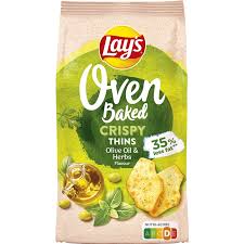 Oven baked crispy thins olive& herb flavour - 4709