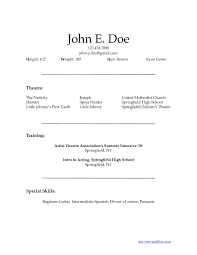 free actor resume template and how to