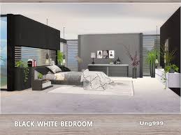 Case in point, this lovely bedroom by amber interior design based in calabasas, california. Black White Bedroom The Sims 4 Catalog