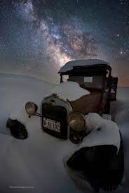 Art Of Night Found This Cool Old Truck Up North In Millinocket Maine The Rules Of Entropy Apply Everywhere In The Universe Old Trucks Abandoned Cars Car